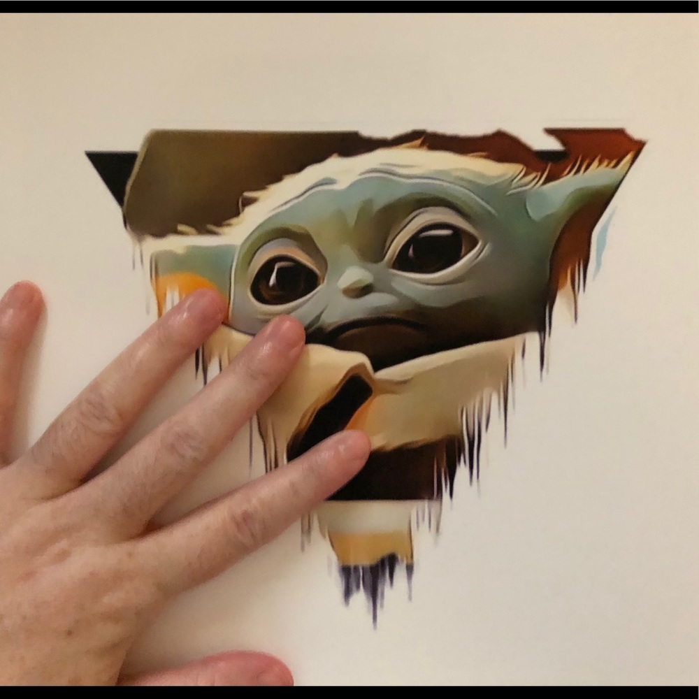 BABY YODA ART PRINT - Picture 1 of 2